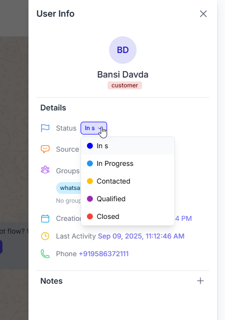 Chat Status Management